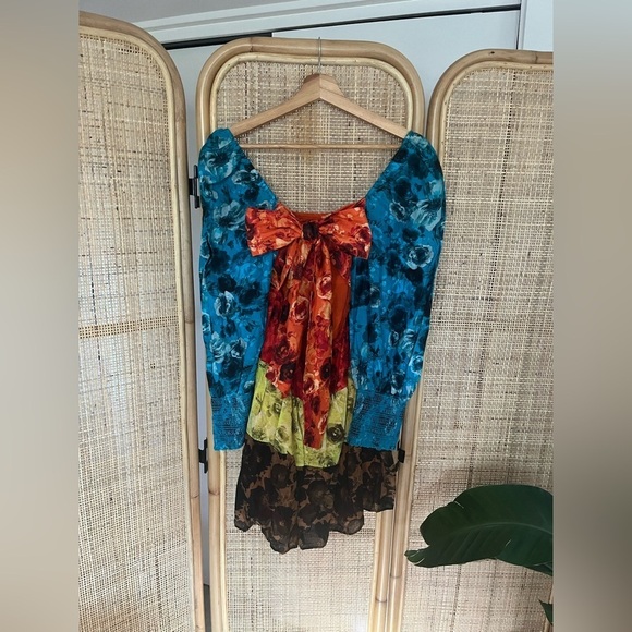 Alice + Olivia Rowen Tiered Square Neck Babydoll Dress - Picture 8 of 13